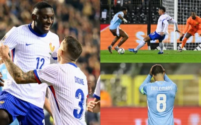 Randal Kolo Muani, you beauty! France star bags brace in thrilling win over Belgium as William Saliba struggles and Aurelien Tchouameni sees red